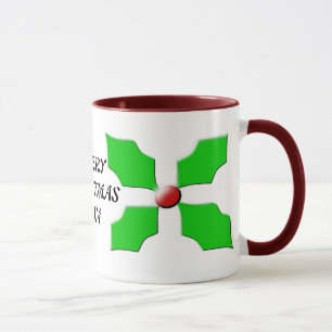 Merry Christmas Mum Custom Holly Mug