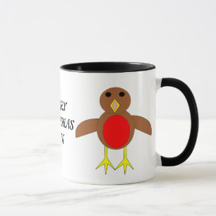 Merry Christmas Mum Custom Robin Mug