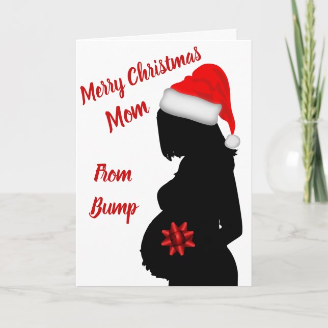 Merry Christmas mum from bump card (Front)