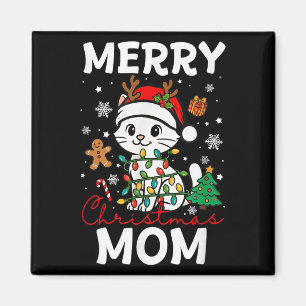 Merry Christmas Mum Santa Cat Funny Owner Lover Fa Magnet