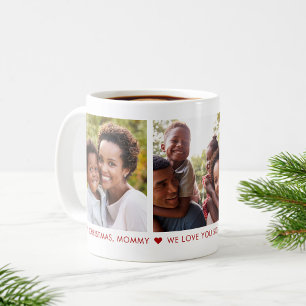 Merry Christmas Mummy 3 Photo Custom Coffee Mug