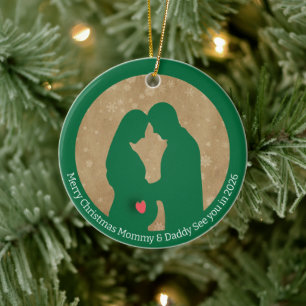 Merry Christmas Mummy & Daddy See you in 2026 Ceramic Ornament