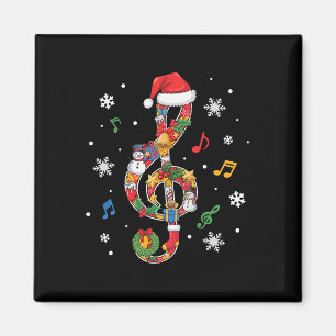 Merry Christmas Musical Note Music Lover Kids Musi Magnet