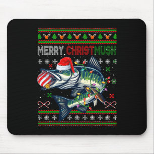Merry Christmas Musky Santa Musky Xmas Costume Fis Mouse Pad