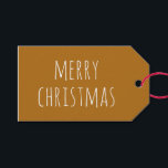 Merry Christmas. Mustard yellow cute typography Gift Tags<br><div class="desc">Cute minimalist simple typography Tags "Merry Christmas" for winter holiday gift in shades of mustard yellow and ochre colours. Please contact me if you need additional items.</div>