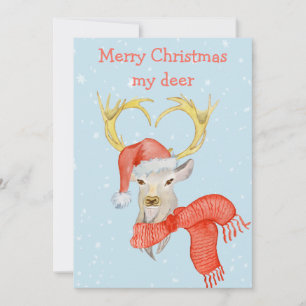 Merry Christmas My Deer Cute Holiday Card