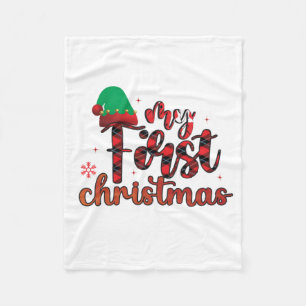 Merry Christmas My First Christmas Fleece Blanket