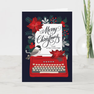 Merry Christmas My Godmother   Vintage Typewriter  Card