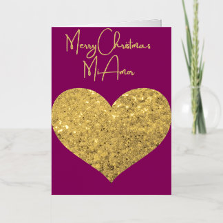 Merry Christmas My Love foiled heart Foil Greeting Card