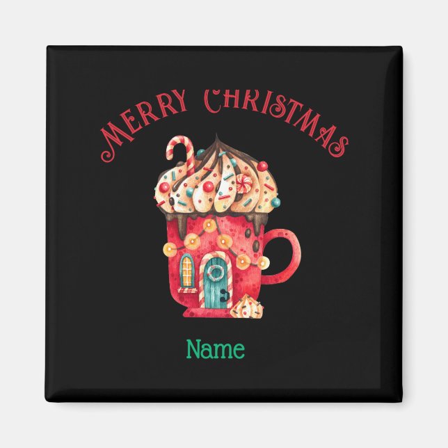 Merry Christmas Name Sweets House Youth Xs Xl  Magnet (Front)