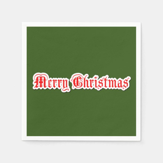 Merry Christmas   Napkin (Front)