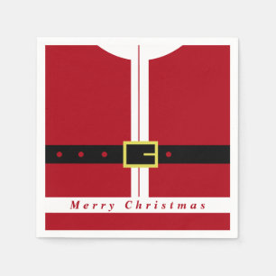 Merry Christmas Napkins Santa Claus