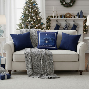 Merry Christmas Nativity Cushion