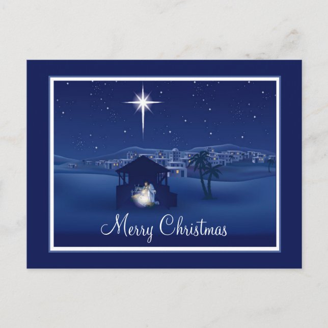 Merry Christmas nativity Postcard (Front)