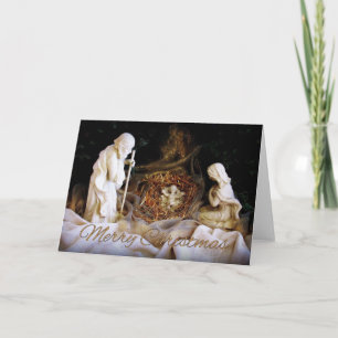 Merry Christmas Nativity Scene 2 Holiday Card