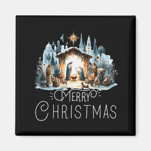 Merry Christmas Nativity Scene North Star Baby Jes Magnet