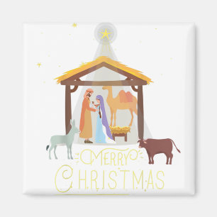 Merry Christmas Nativity Scene North Star Baby Jes Magnet