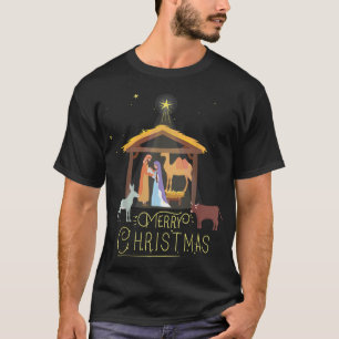 Merry Christmas - Nativity Scene North Star - Baby T-Shirt