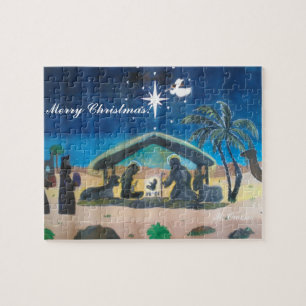 Merry Christmas Nativity Scene Puzzle