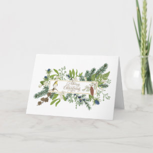 Merry Christmas Nature Forest Illustration  Card