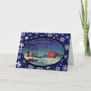 Merry Christmas Nephew & Wife Holiday Card