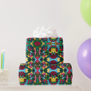 MERRY CHRISTMAS NEUROGRAPHIC & BLACK LINE WRAPPING PAPER