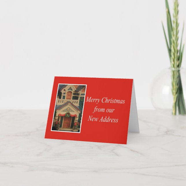 Merry Christmas - New Address Christmas Card (Front)
