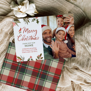 Merry Christmas New Address Photo Card