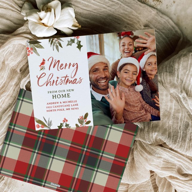 Merry Christmas New Address Photo Card (Creator Uploaded)