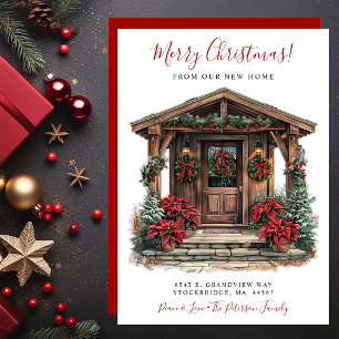 Merry Christmas New Home Front Door Moving Announcement