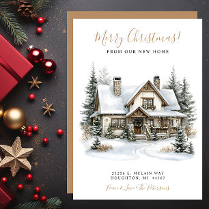 Merry Christmas New Home Moving Announcement