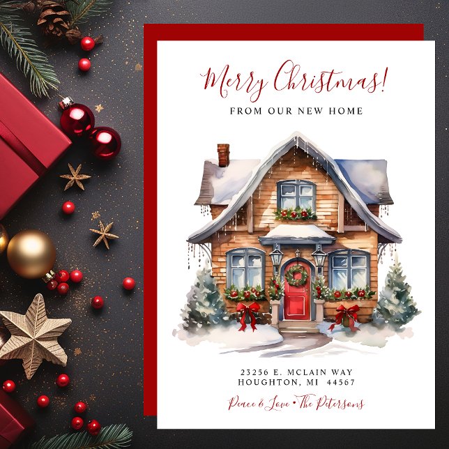 Merry Christmas New Home Moving Announcement (Creator Uploaded)