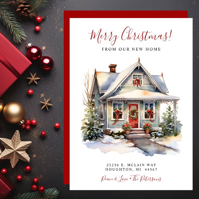 Merry Christmas New Home Moving Announcement (Creator Uploaded)