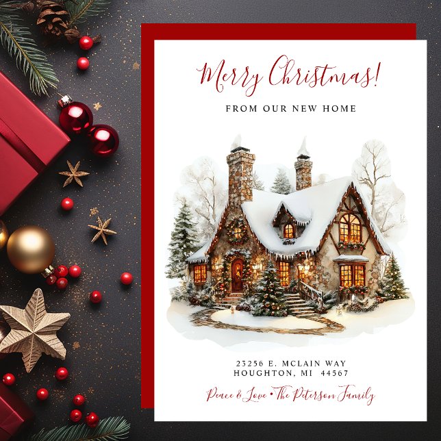 Merry Christmas New Home Moving Announcement (Creator Uploaded)