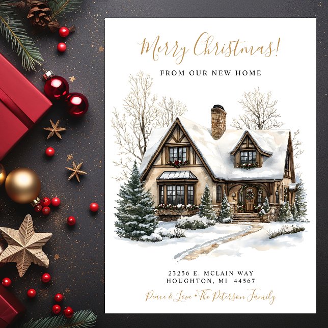 Merry Christmas New Home Moving Announcement (Creator Uploaded)