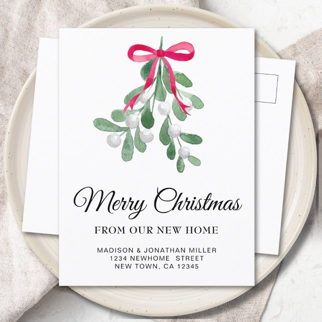 Merry Christmas New Home Moving Announcement Postcard (Creator Uploaded)