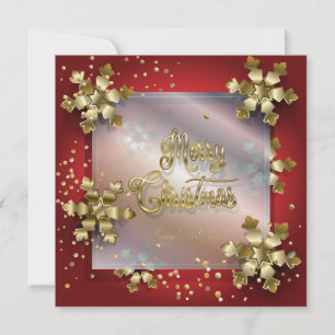 Merry Christmas & New Year! 2024 Gold Luxury Holiday Card