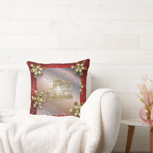 Merry Christmas & New Year! 20XX Gold Luxury Cushion
