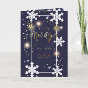 Merry Christmas & New Year! 20XX Gold Luxury Holiday Card