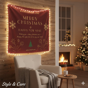 Merry Christmas New Year Celebration Cozy Wall Tapestry