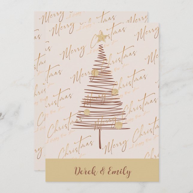 Merry Christmas New Year Christmas Tree Holiday  (Front/Back)