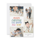 Merry Christmas New Year Colourful 4 Photo Collage