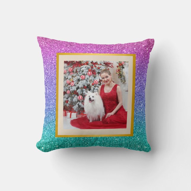 Merry Christmas & New Year gift background pattern Cushion (Front)