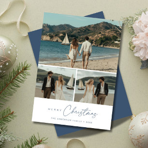 Merry Christmas New Year Maritime Nautical Photo Holiday Card
