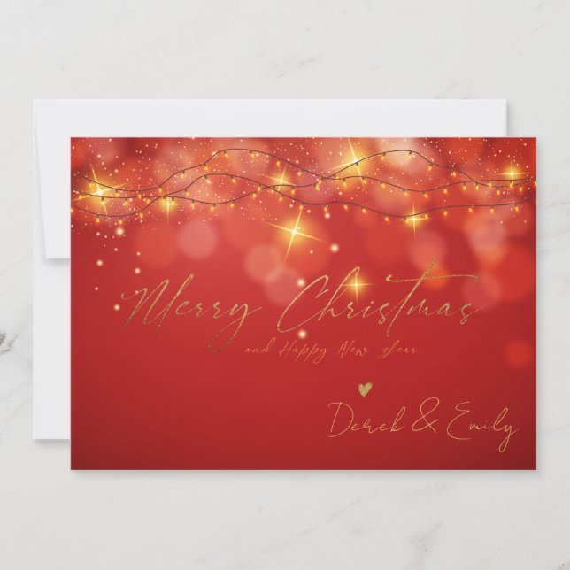 Merry Christmas New Year Sparkly Christmas Holiday (Front)