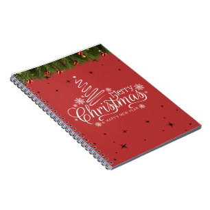 Merry Christmas & New Year Spiral Photo Notebook