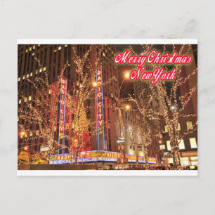 Merry Christmas New York Holiday Postcard