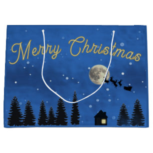 Merry Christmas Night Sky Gift Bag