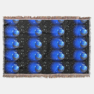 merry christmas night sky throw blanket