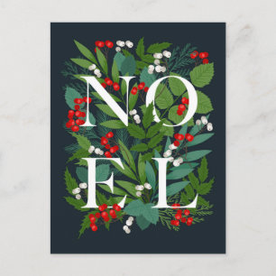 Merry Christmas NOEL Corporate Greeting Holiday Postcard